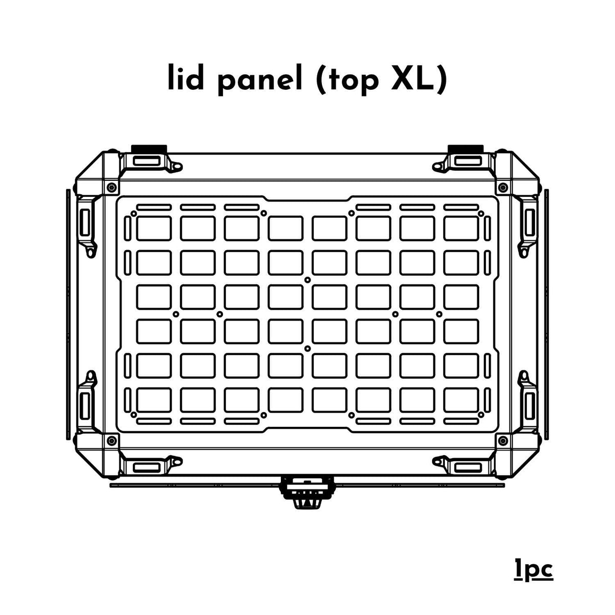 APDURO MOLLE Panel for Topcase - Modular Luggage Attachment System