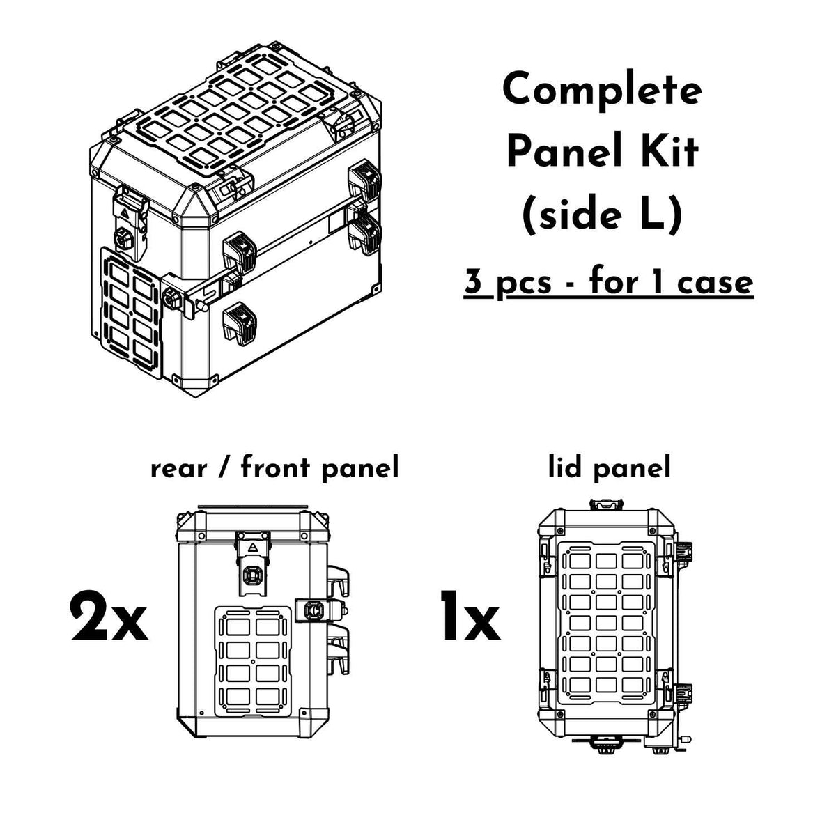 APDURO MOLLE Panel for Side Case - Modular Luggage Attachment System