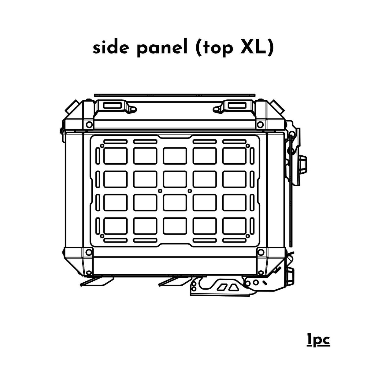 APDURO MOLLE Panel for Topcase - Modular Luggage Attachment System